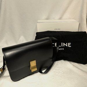 Celine Classic Box in Calfskin Liege Shoulder Bag 164173XLA (07AY)